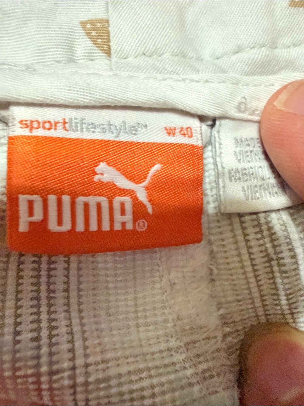 Puma Orange Logo Tag Sport Lifestyle Label